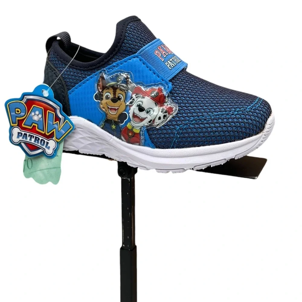 Paw Patrol Toddler Boys Slip-on Sneakers Size 7 Navy Blue Lightweight Shoes